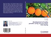 Cover von Development of malta powder using vacuum foam mat drying