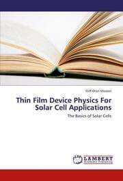 Cover von Thin Film Device Physics For Solar Cell Applications