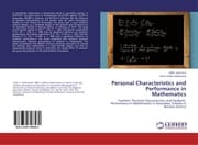 Cover von Personal Characteristics and Performance in Mathematics