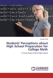 Cover von Students' Perceptions about High School Preparation for College Math