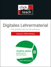 Cover von mathe.delta BW click & teach 8 Box