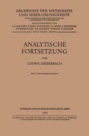 Cover von Analytische Fortsetzung