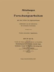 Cover von Mitteilungen über Forschungsarbeiten auf dem Gebiete des Ingenieurwesens
