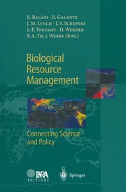 Cover von Biological Resource Management Connecting Science and Policy