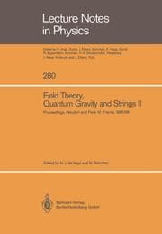 Cover von Field Theory, Quantum Gravity and Strings II