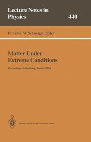 Cover von Matter Under Extreme Conditions