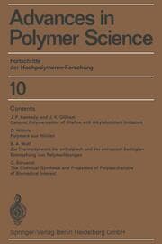 Cover von Fortschritte der Hochpolymeren-Forschung