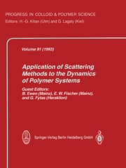 Cover von Application of Scattering Methods to the Dynamics of Polymer Systems