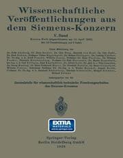 Cover von Wissenschaftliche Veröffentlichungen aus dem Siemens-Konzern