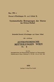 Cover von Systematische Bewegungen der Sterne im Orion-Nebel