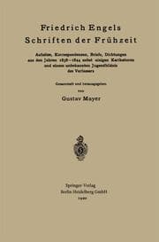Cover von Friedrich Engels Schriften der Frühzeit