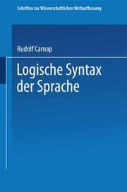 Cover von Logische Syntax der Sprache