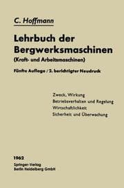 Cover von Lehrbuch der Bergwerksmaschinen