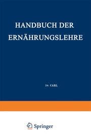 Cover von Handbuch der Ernährungslehre