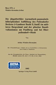 Cover von Die jüngsttertiäre (sarmatisch-pannonisch-höherphiozäne) Auffüllung des Pullendorfer Beckens (=Landseer Bucht E. Sueß) im mittleren Burgenland und der pliozäne Basaltvulkanismus am Pauliberg und bei OberpullendorfStoob