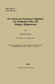 Cover von Die Fauna der Neuhauser Schichten von Waidhofen/Ybbs, NÖ.(Dogger, Klippenzone)