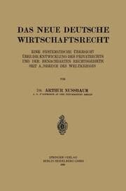 Cover von Das Neue Deutsche Wirtschaftsrecht