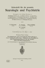 Cover von Psychiatrische und neurologische Erkrankungen einer Auslesebevölkerung.Zugleich eine Krankheits- und Begabungsprognose für die Kinder einer Bevölkerungsauslese
