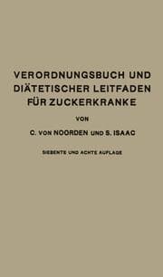 Cover von Verordnungsbuch und Diätetischer Leitfaden für Zuckerkranke mit 191 Kochvorschriften