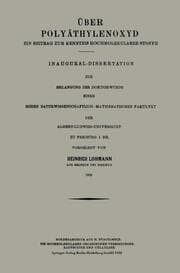 Cover von Über Polyäthylenoxyd