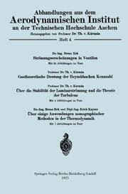 Cover von Strömungserscheinungen in Ventilen/Gastheoretische Deutung der Reynoldsschen Kennzahl/Über die Stabilität der Laminarströmung und die Theorie der Turbulenz/Über einige Anwendungen nomographischer Methoden in der Thermodynamik