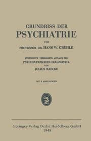 Cover von Grundriss der Psychiatrie