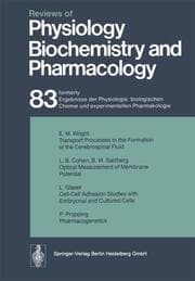 Cover von Reviews of Physiology, Biochemistry and Pharmacology