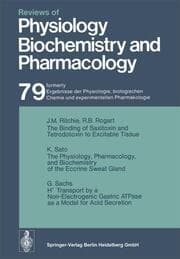 Cover von Reviews of Physiology, Biochemistry and Pharmacology