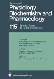 Cover von Reviews of Physiology, Biochemistry and Pharmacology