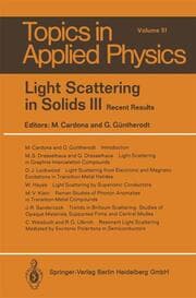 Cover von Light Scattering in Solids III