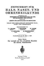 Cover von Der normale und der atrophische Knochen der unteren Nasenmuschel