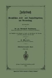 Cover von Jahrbuch der Preußischen Forst- und Jagdgesetzgebung und Verwaltung