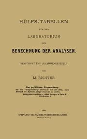 Cover von Hülfs-Tabellen für das Laboratorium zur Berechnung der Analysen