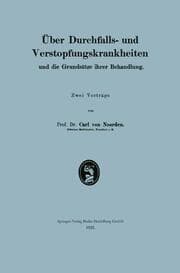 Cover von Über Durchfalls- und Verstopfungskrankheiten und die Grundsätze ihrer Behandlung