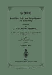 Cover von Jahrbuch der Preußischen Forst- und Jagd-Gesetzgebung und Verwaltung