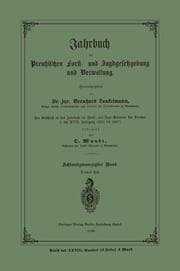 Cover von Jahrbuch der Preußischen Forst- und Jagdgesetzgebung und Verwaltung