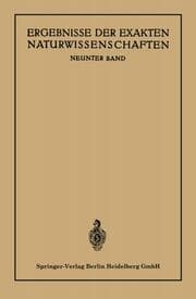 Cover von Ergebnisse der Exakten Naturwissenschaften