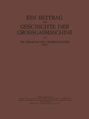 Cover von Ein Beitrag zur Geschichte der Grossgasmaschine