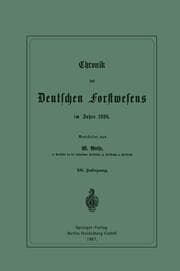 Cover von Chronik des Deutschen Forstwesens im Jahre 1886
