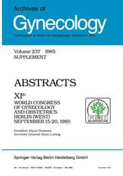 Cover von Archives of Gynecology