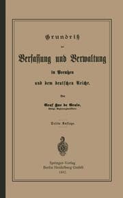 Cover von Grundrisz der Verfassung und Verwaltung in Preußen und dem Deutschen Reiche