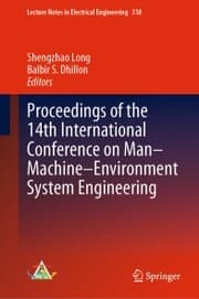 Cover von Proceedings of the 14th International Conference on Man-Machine-Environment System Engineering
