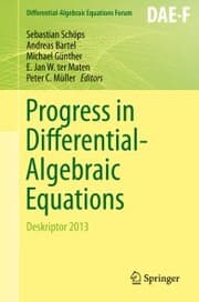 Cover von Progress in Differential-Algebraic Equations