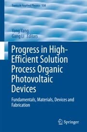 Cover von Progress in High-Efficient Solution Process Organic Photovoltaic Devices