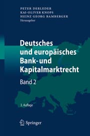 Cover von Deutsches und europäisches Bank- und Kapitalmarktrecht 2