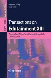 Cover von Transactions on Edutainment XIII