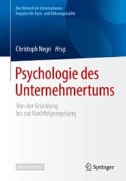 Cover von Psychologie des Unternehmertums
