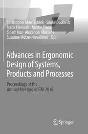 Cover von Advances in Ergonomic Design of Systems, Products and Processes