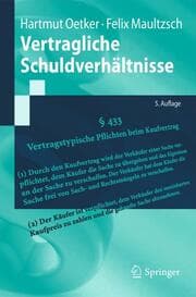 Cover von Vertragliche Schuldverhältnisse