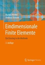Cover von Eindimensionale Finite Elemente